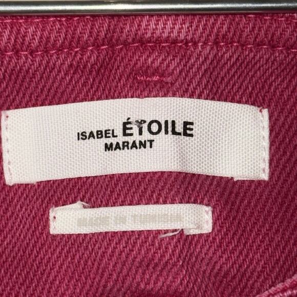 Isabel etoile marant tikeda skirt pink western style pearl snap front mini skirt - Picture 4 of 9